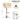 KKP Bar Stools Set of 2, Counter Height Bar Stools, Barstools Bar Height, Velvet Swivel Bar Stools with Woven Back